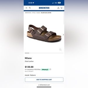 COPY - BIRKENSTOCK MILANO SIZE 8 BROWN